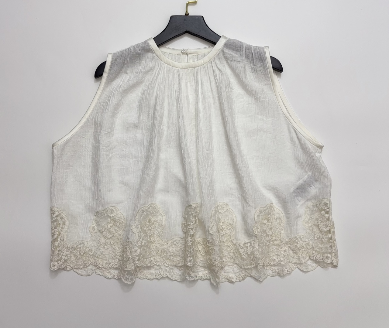 Sandro French Lace Patchwork Sleeveless Top