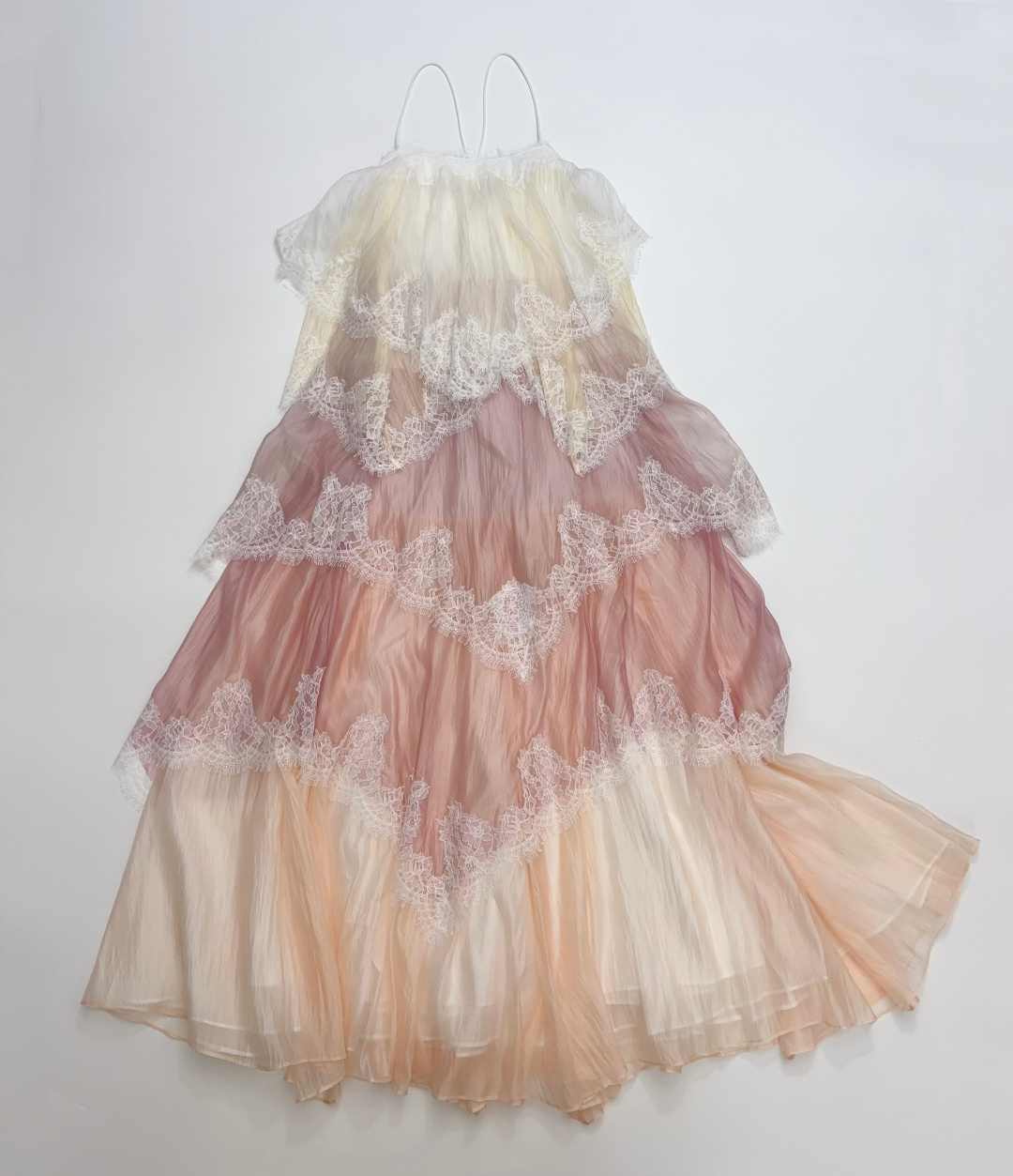 AJE Runway Lace Trim Color-Block Strappy Dress