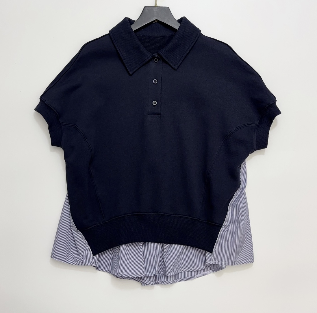 3.1 Phillip Lim Women's Lapel Polo Neck Patchwork Top