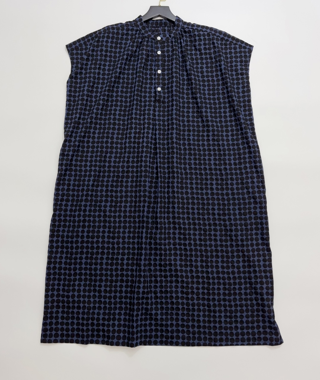 Japanese Style Circle Print Loose Straight Dress