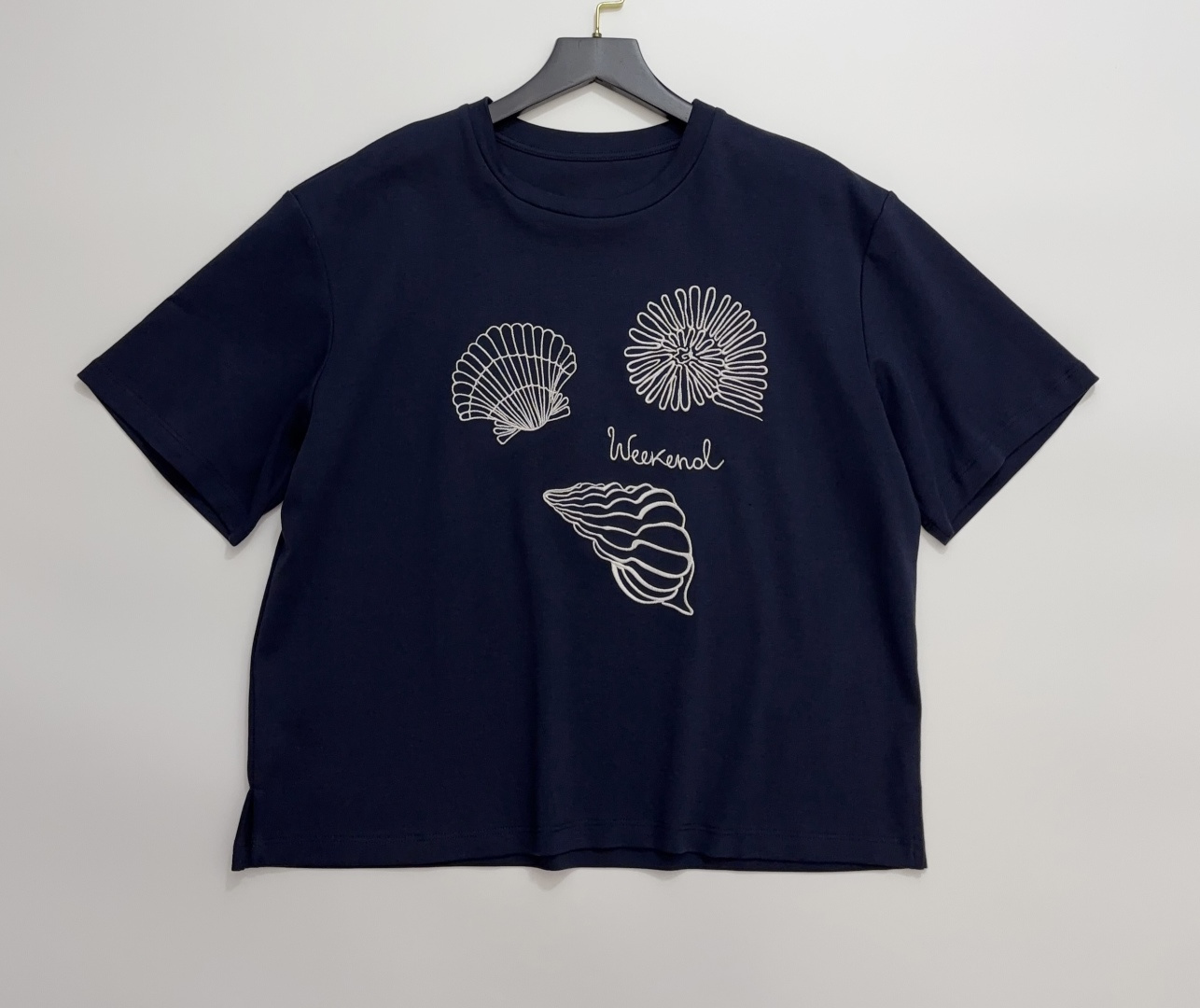 Weekend Max Mara Shell & Conch Embroidered Cotton T-Shirt