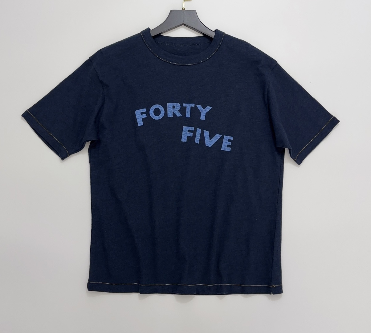 Japanese Style R-Letter Simple Print Loose Short Sleeve T-Shirt