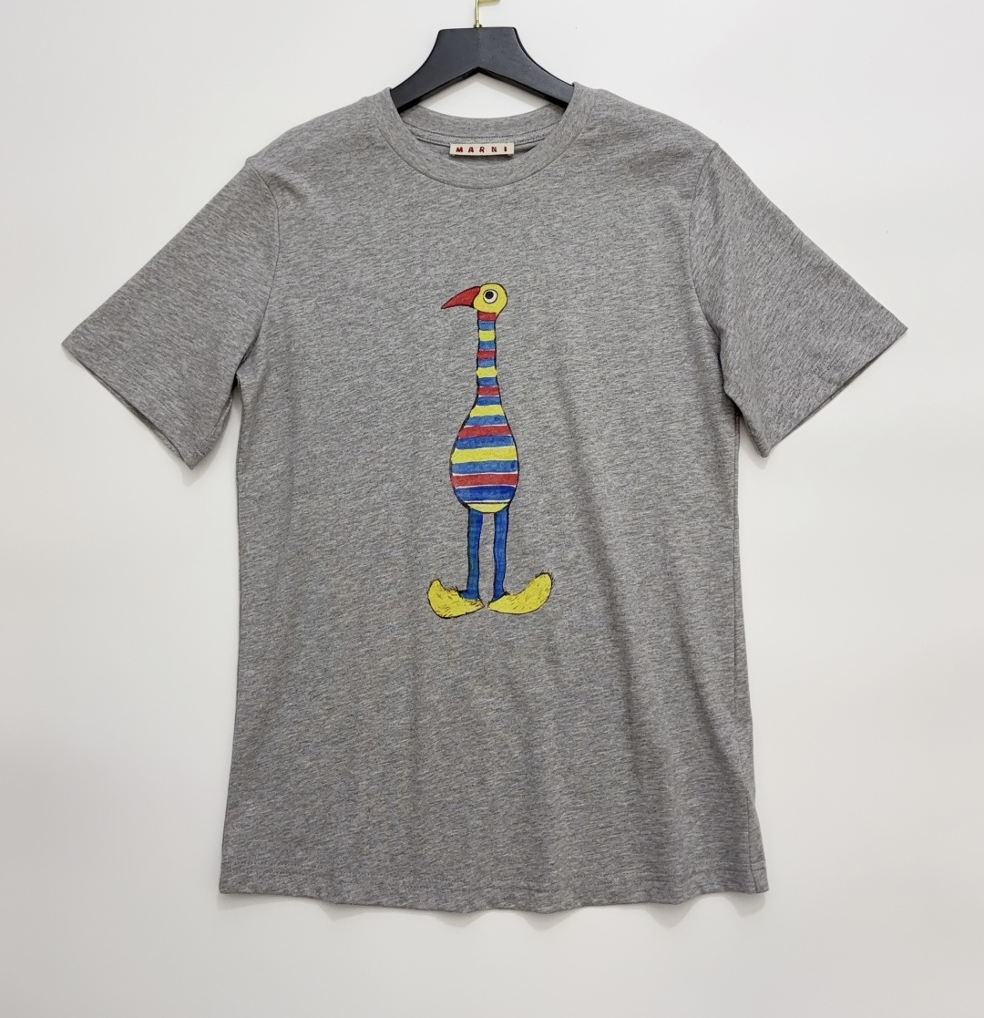 Marni Colorful Printed Loose Short-Sleeve T-Shirt