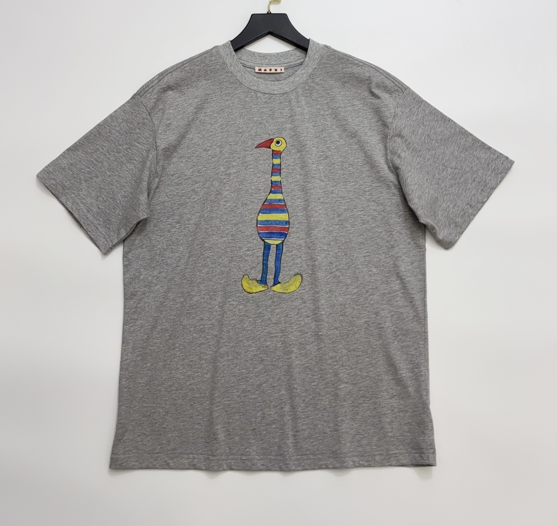 Marni Colorful Print Loose Short Sleeve T-Shirt