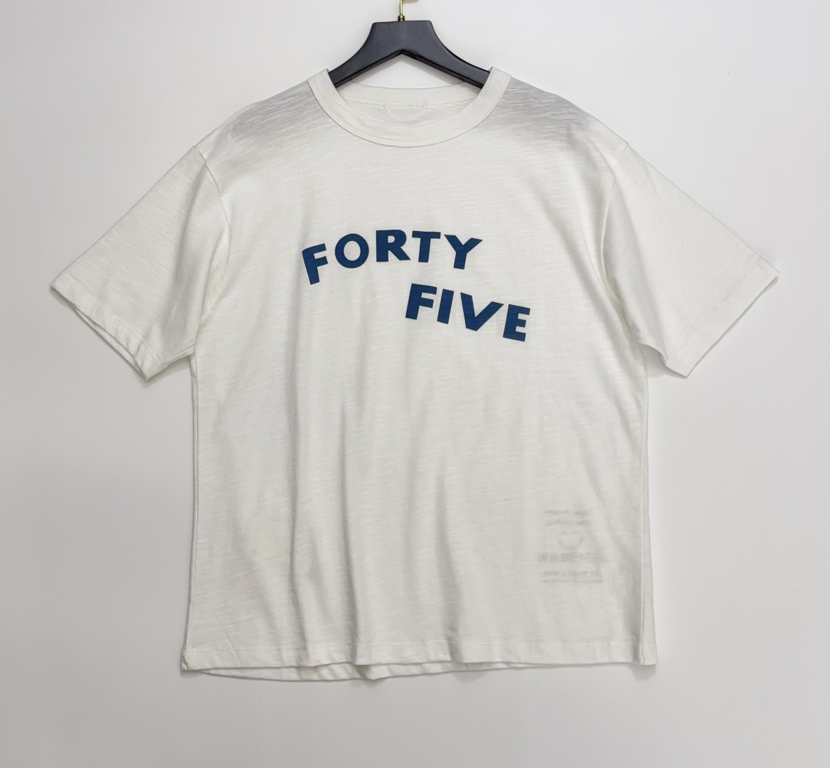 Japanese Style R-Letter Simple Print Loose Short Sleeve T-Shirt