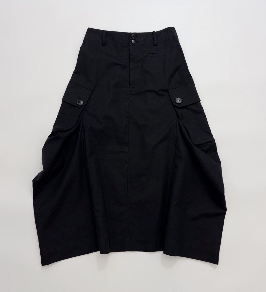 YS Large Pocket Cargo Skirt Blossom Lantern Midi Skirt