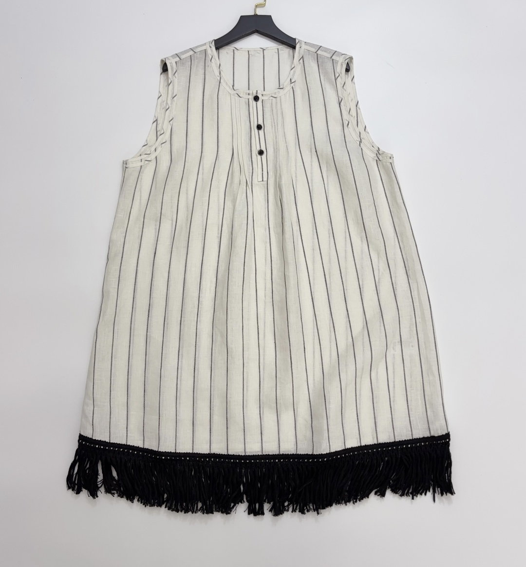 Lee Casual Solid Color Tassel Vest Dress