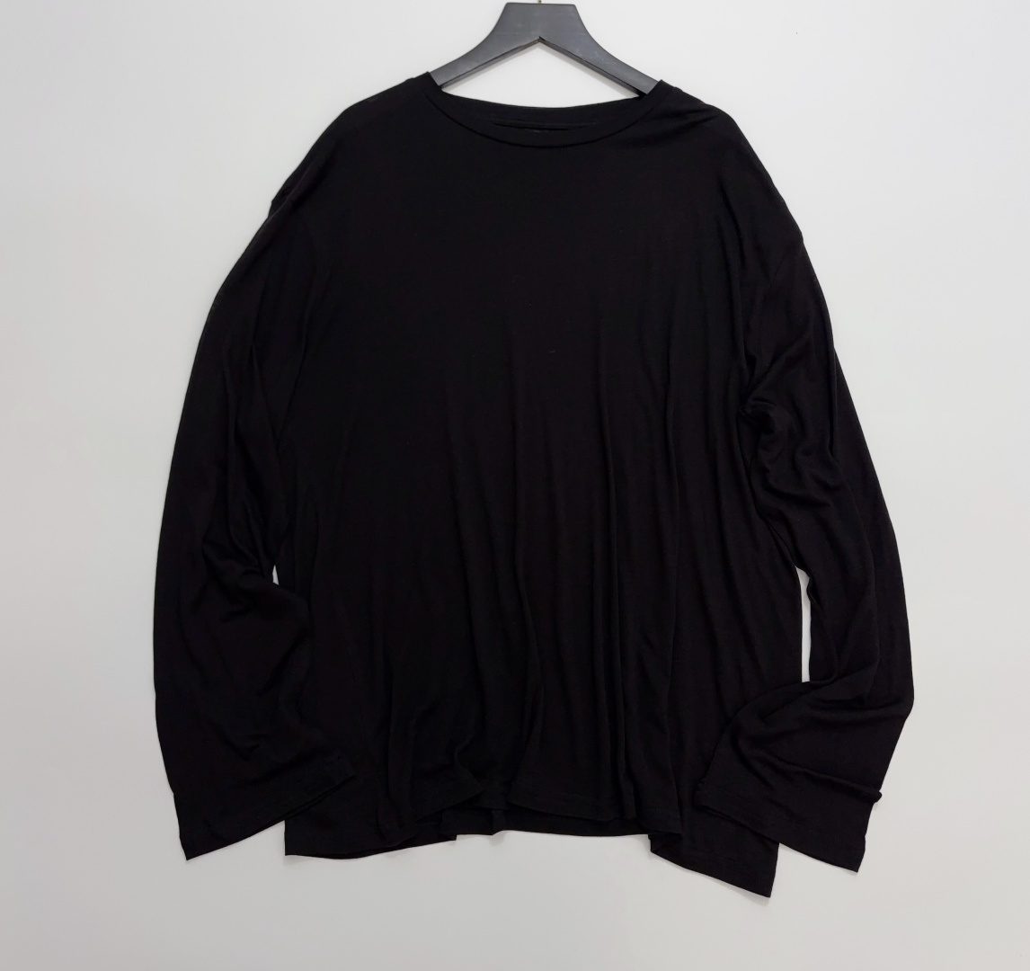 Nanushka Black Coffee Crew Neck Loose Sheer Long Sleeve T-Shirt