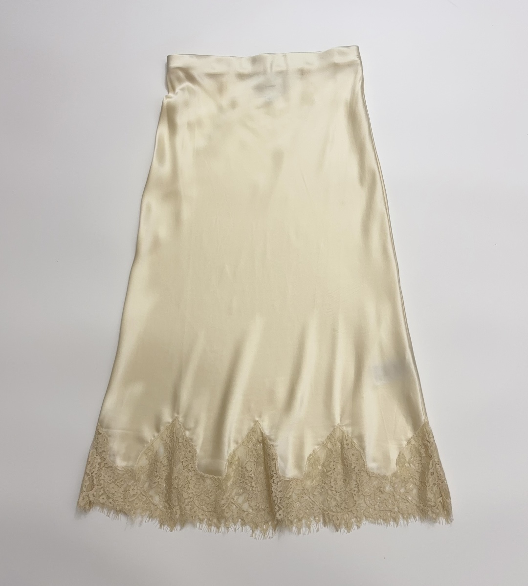 Reformation French Vintage Satin Silk Polka Dot Midi Skirt