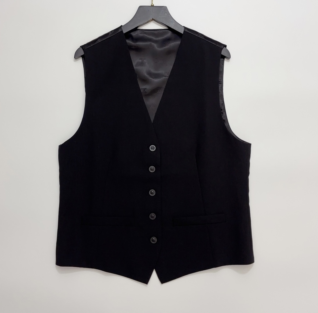 Max Mara Patchwork Design V-Neck Buttoned Vest Jacket