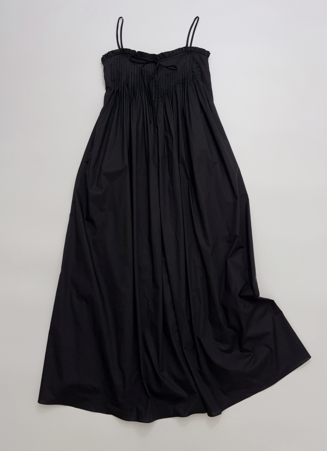 Minimalist Lace Trim Sleeveless Cotton Maxi Dress