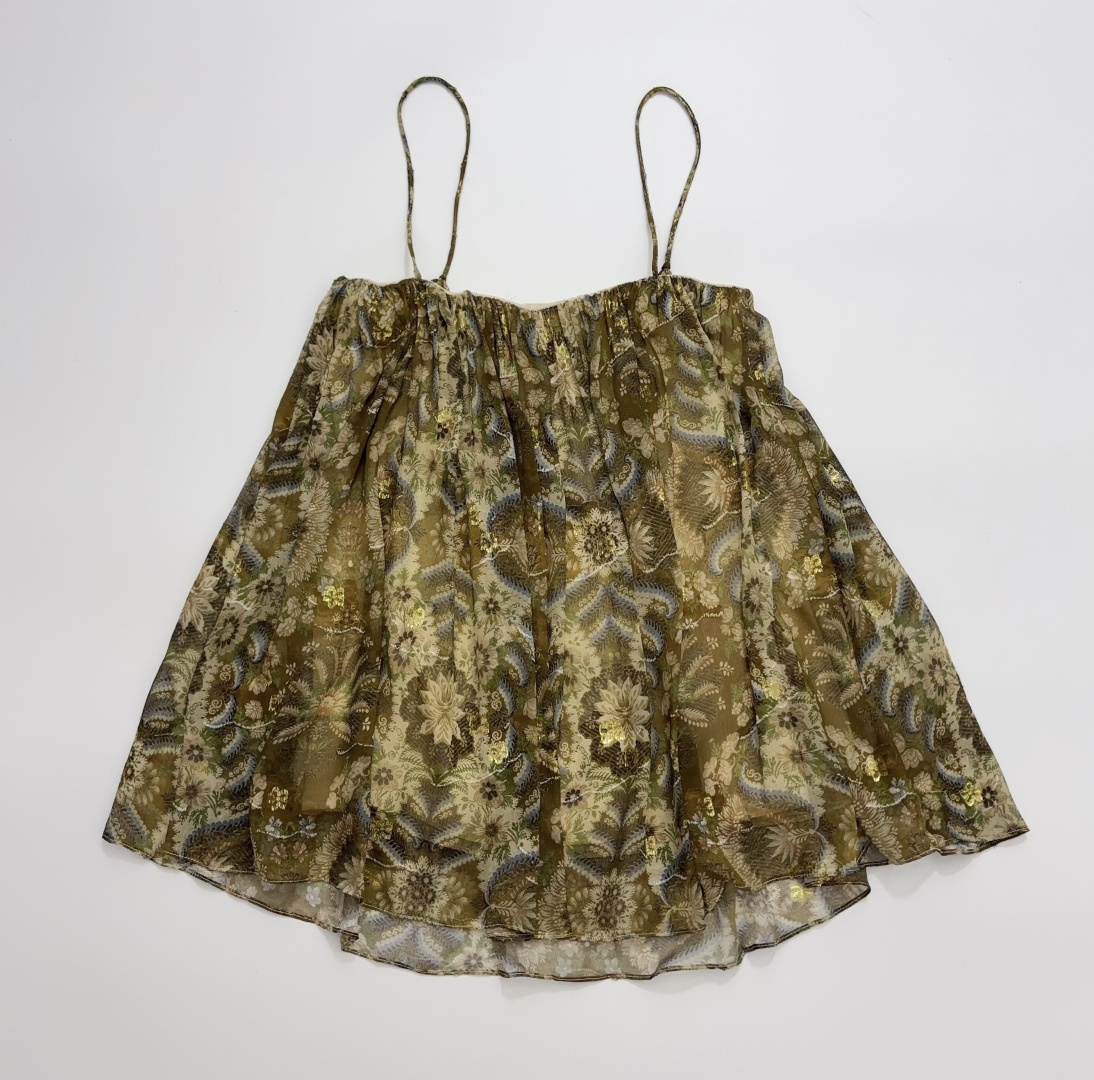Into the East 26SS Palm Scroll Double-Layer Cami Top