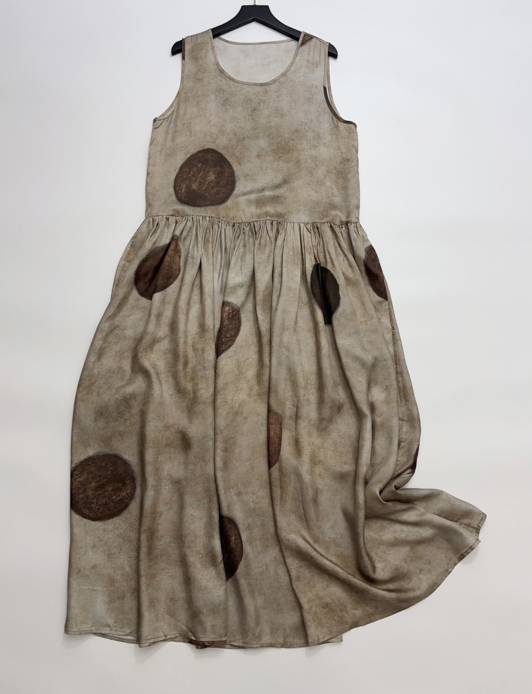 UMA Vintage Distressed Polka Dot Sleeveless Vest Dress
