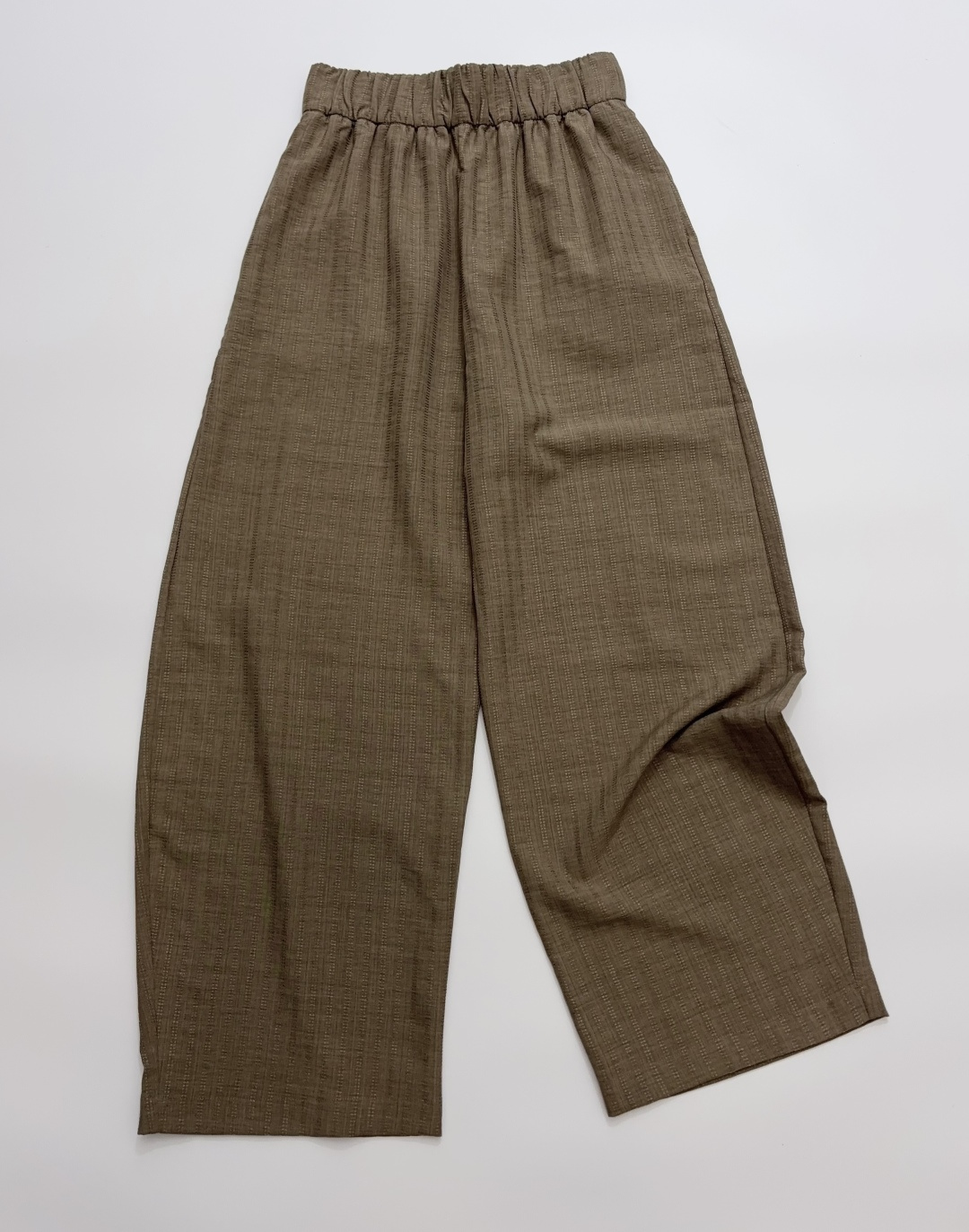 Cor Elastic Waist Solid Color Casual Trousers