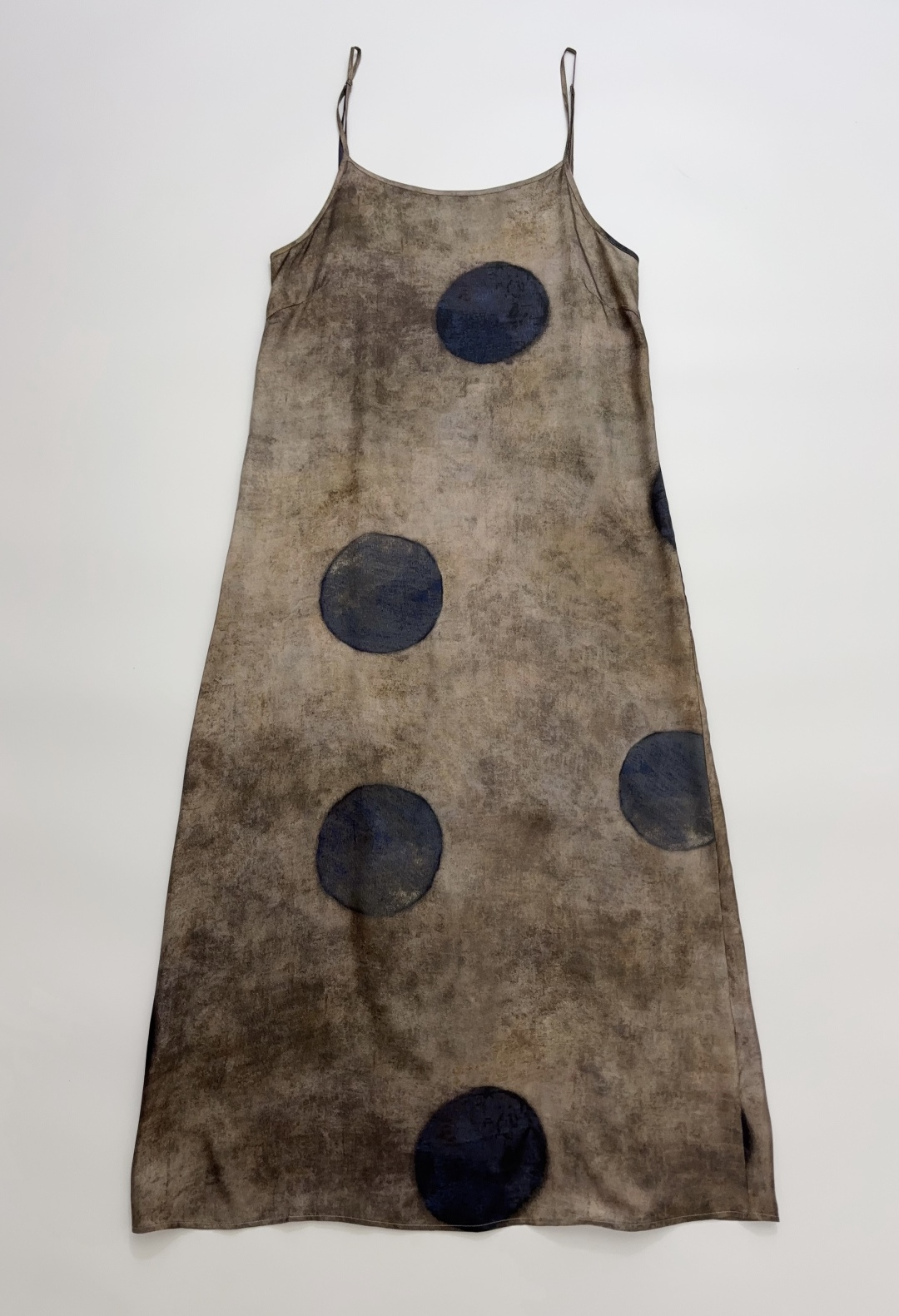 UMA Vintage Distressed Polka Dot Cami Dress