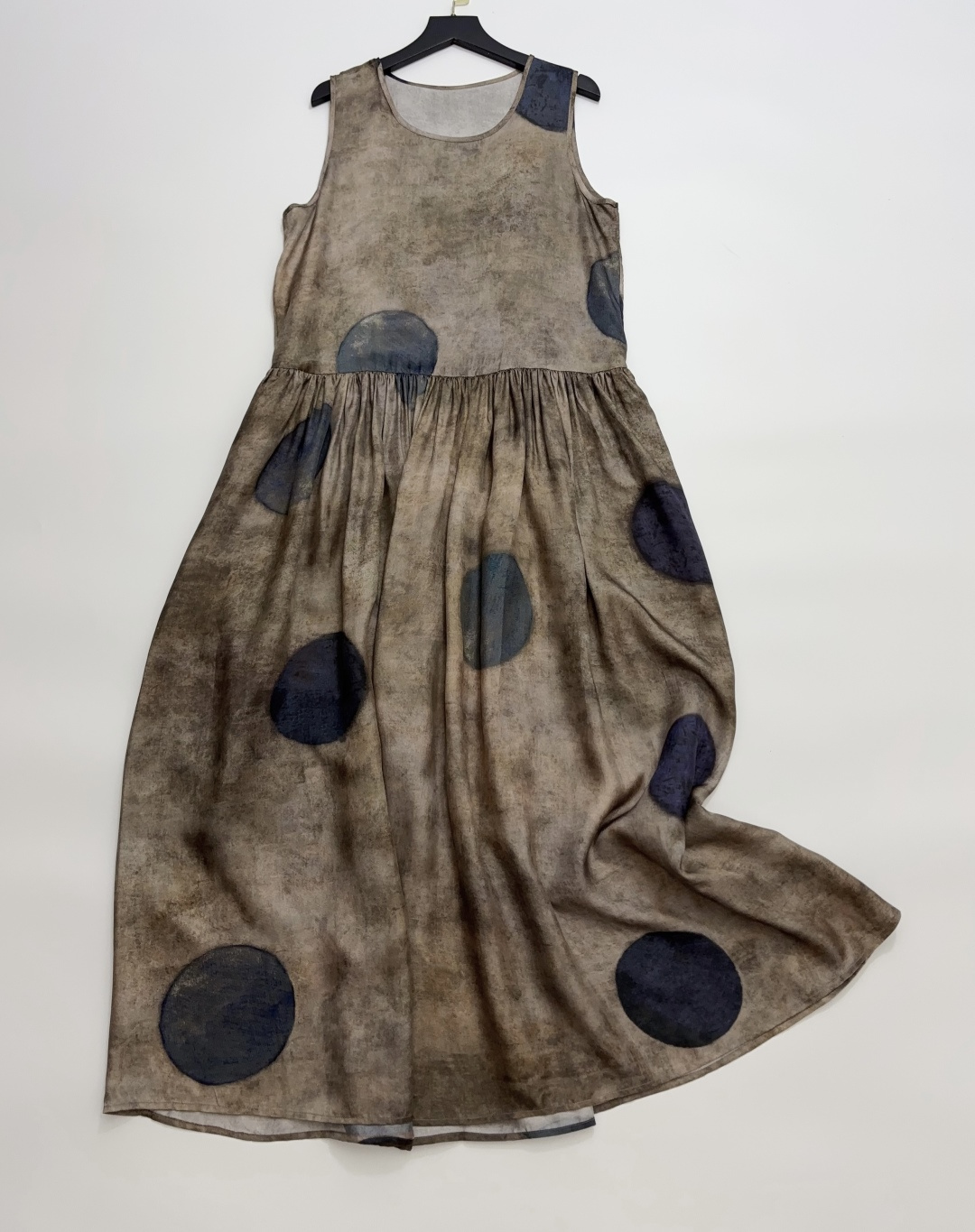 UMA Vintage Distressed Polka Dot Sleeveless Vest Dress