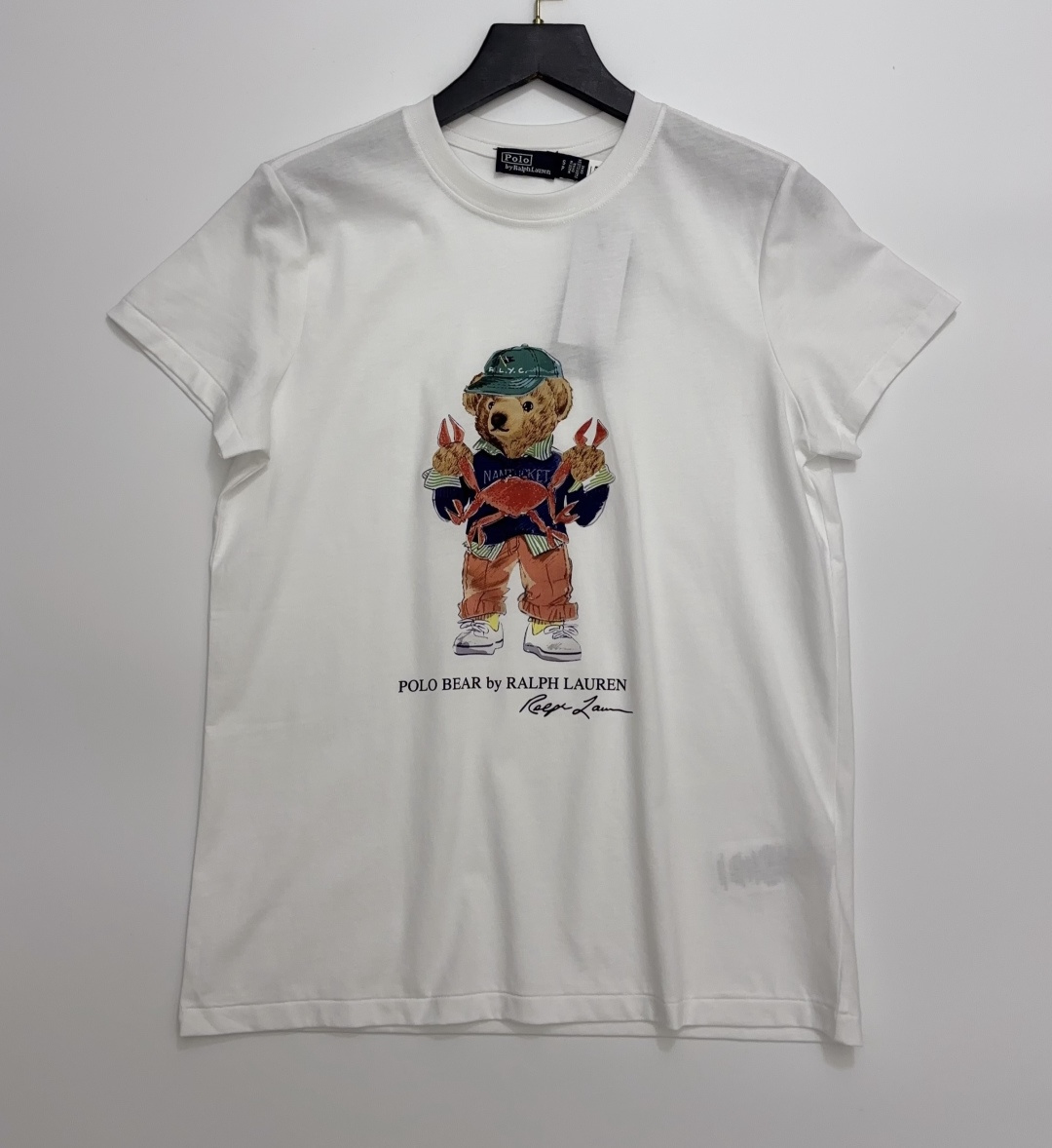Polo Ralph Lauren Polo Cartoon Bear Pattern Round Neck Short Sleeve T-Shirt