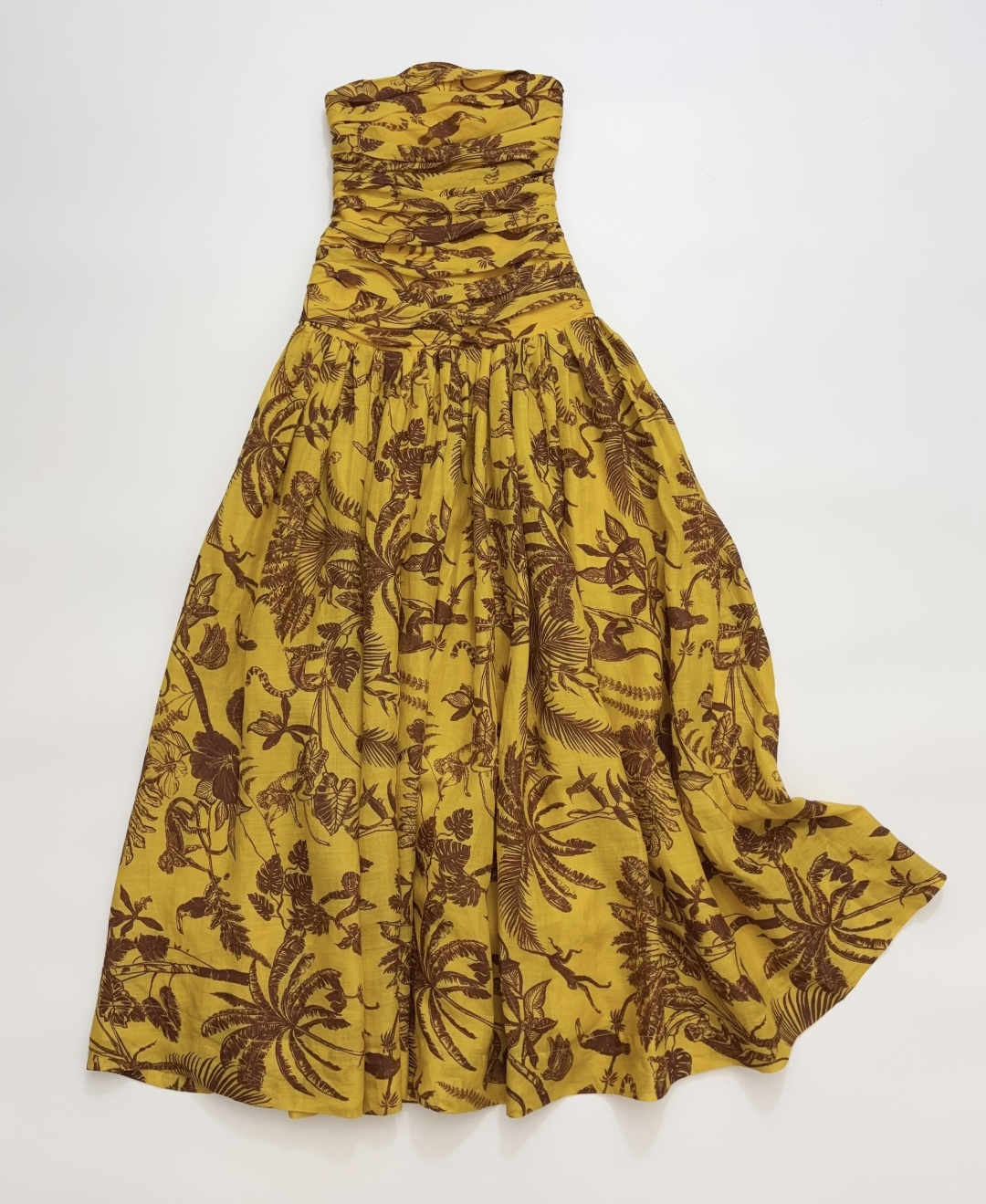Alémais Resort Print Elegant Strapless Maxi Dress