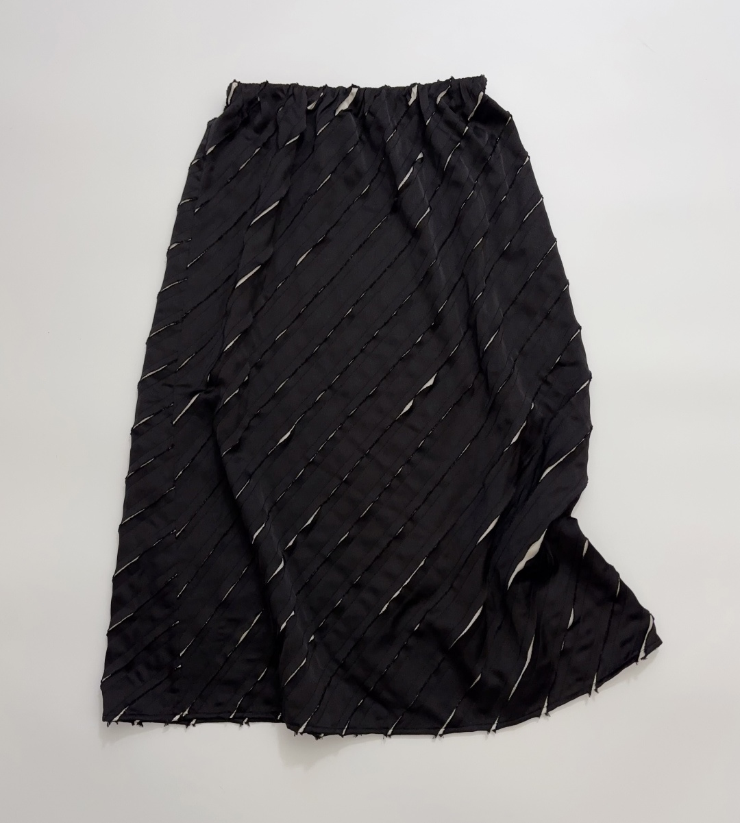Ports 1961 Black Dress Inspired Twill Pleated Patchwork A-Line Skirt