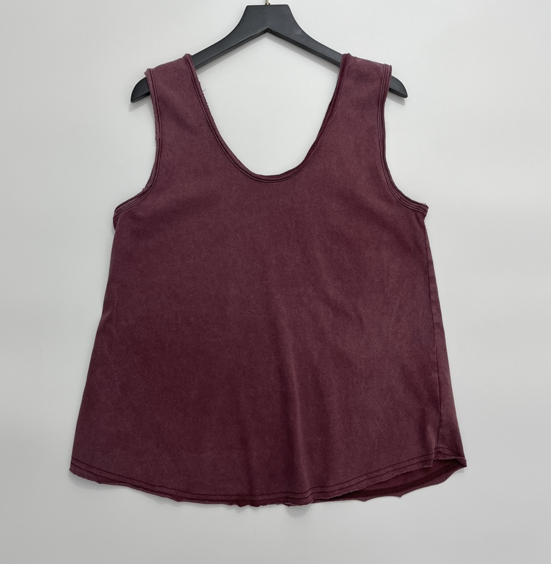 Studio Nicholson Minimalist Rolled Hem Solid Vest