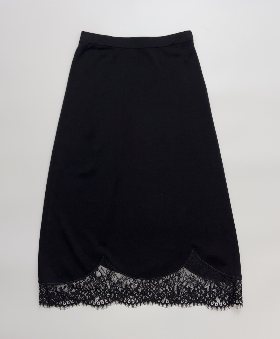 ETHOR Lace Patchwork Black Skirt