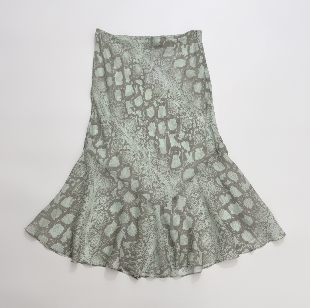 Réalisation Par Sexy Snake Print Grey French Style Skirt