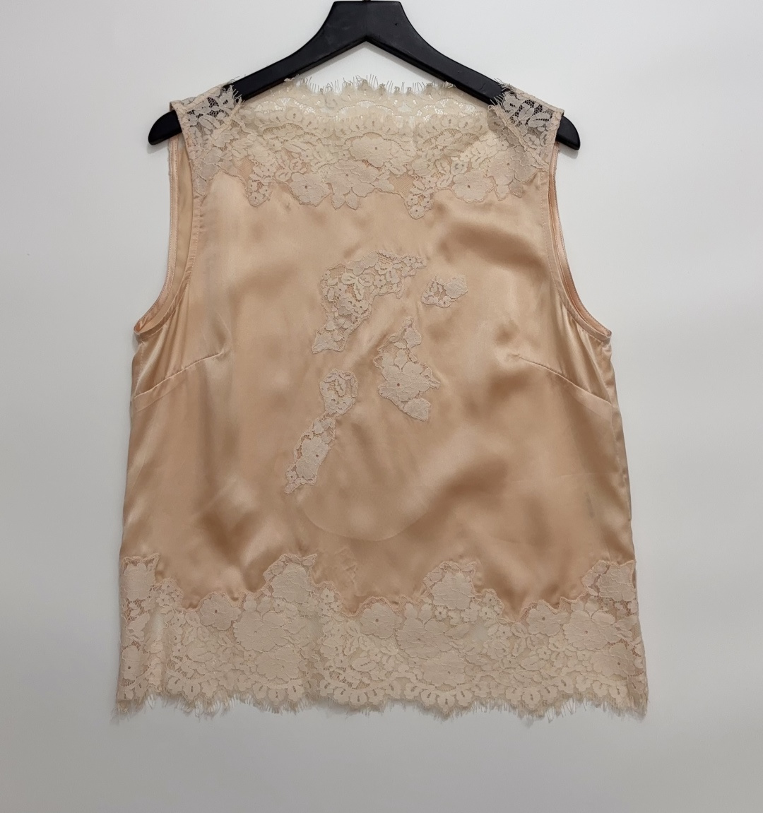 Dôen Viviane Lace-Paneled Silk Satin Camisole
