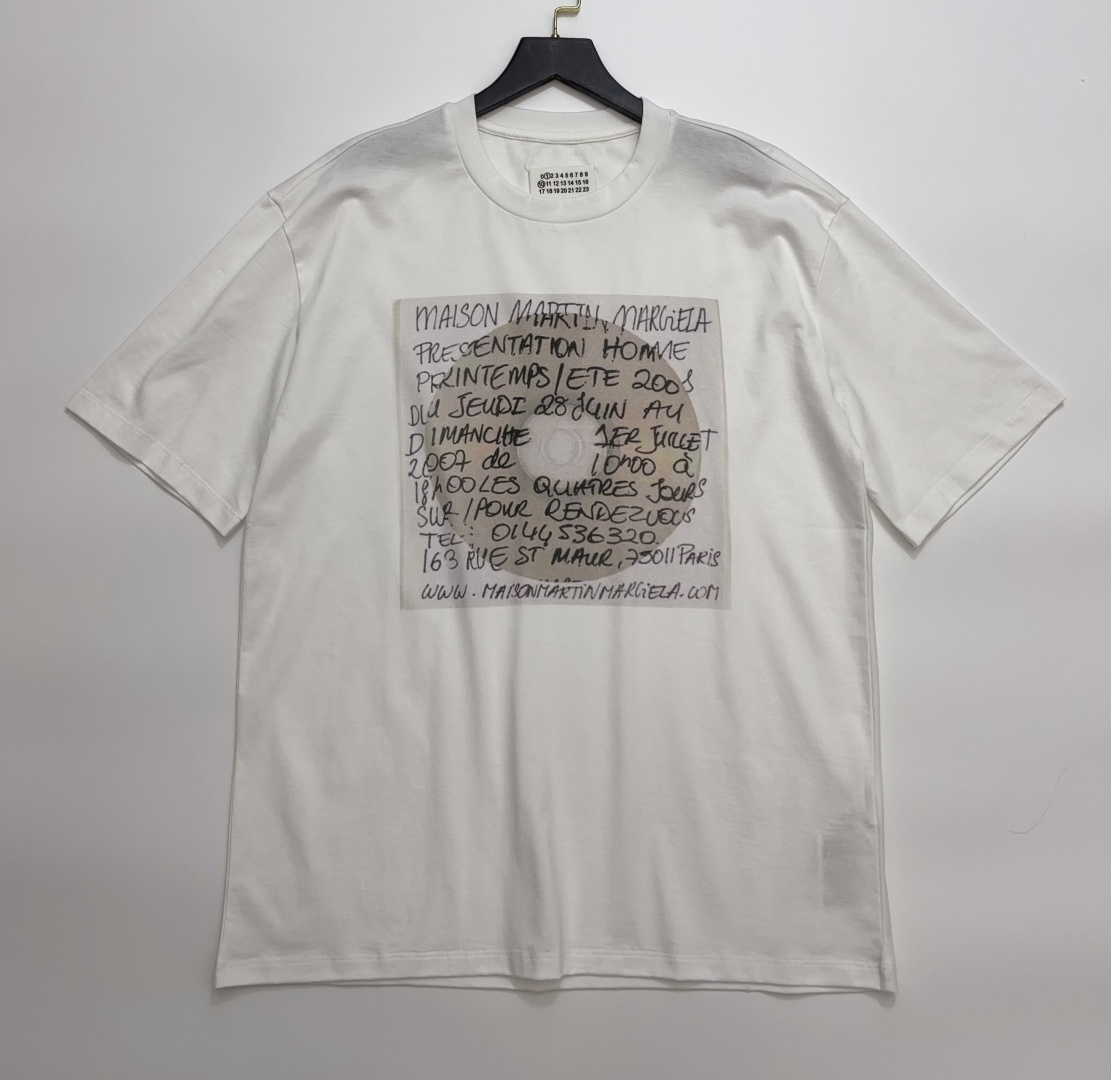 MM6 Maison Margiela Letter Graffiti Loose Short Sleeve T-Shirt