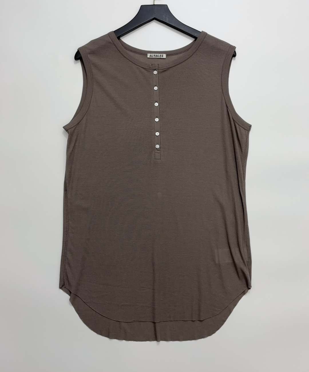 Auralee Solid Color Minimalist Sleeveless Vest Top