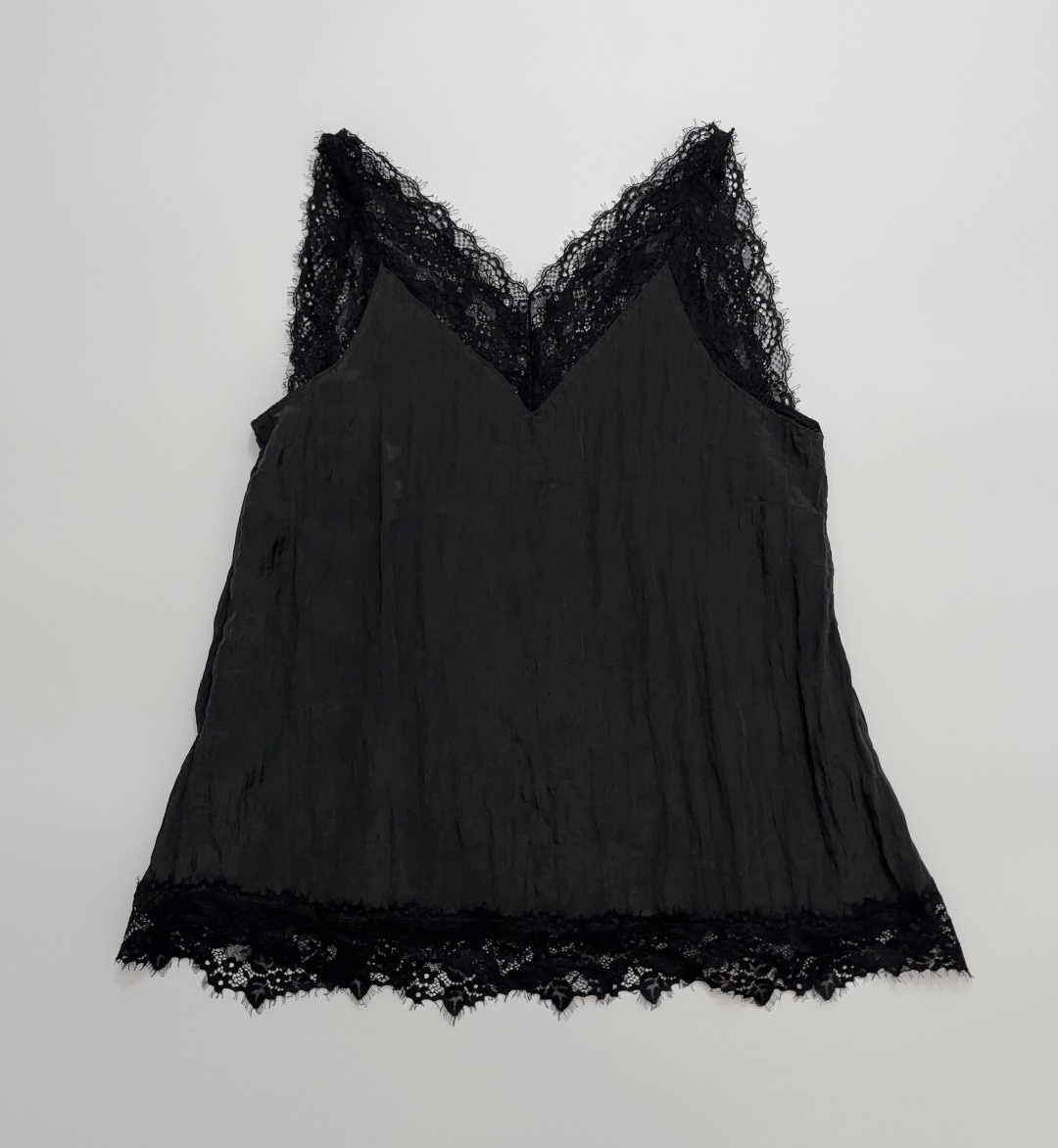 Black Lace Patchwork Camisole