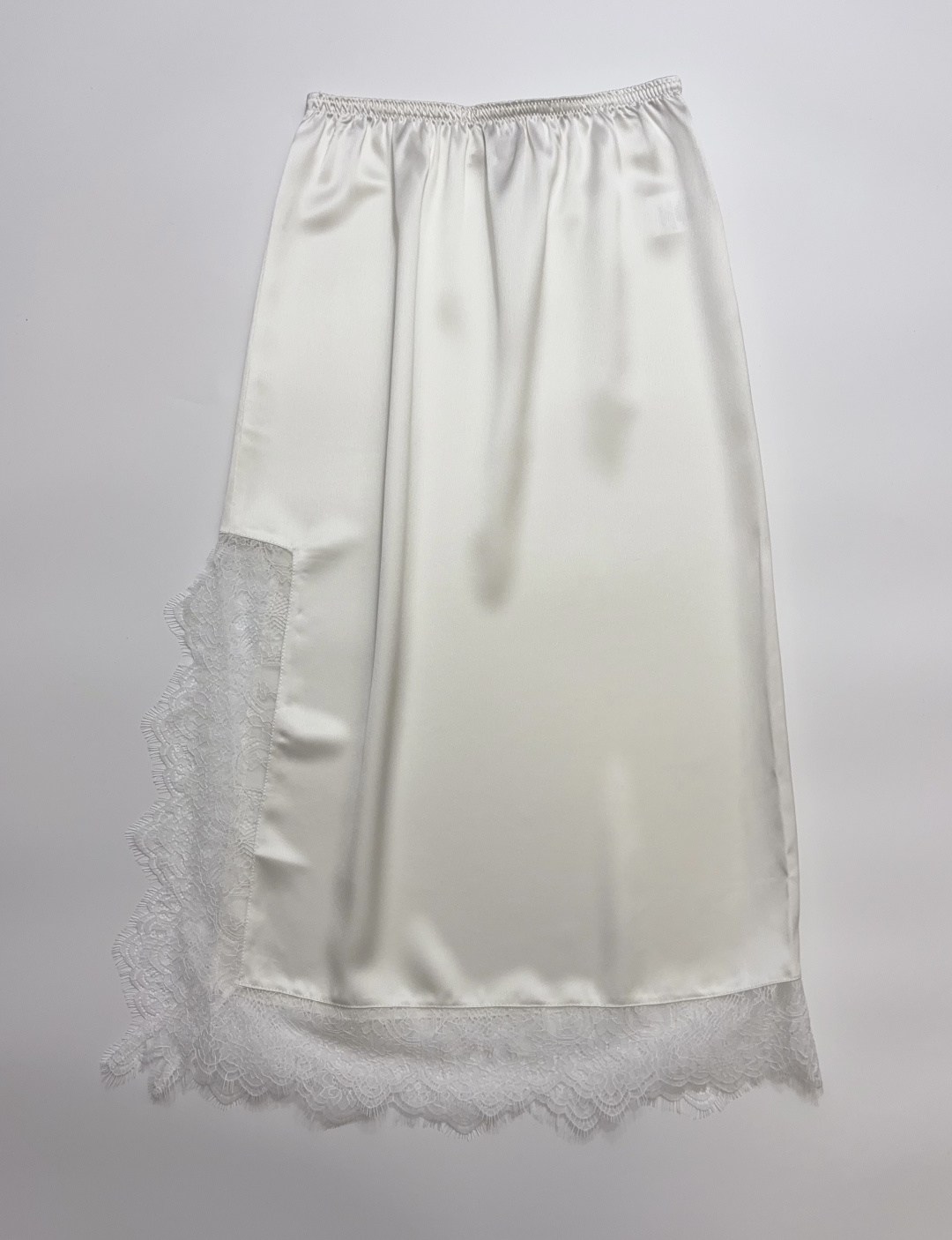 Rouje Lace Panel Elastic Waist Long Skirt