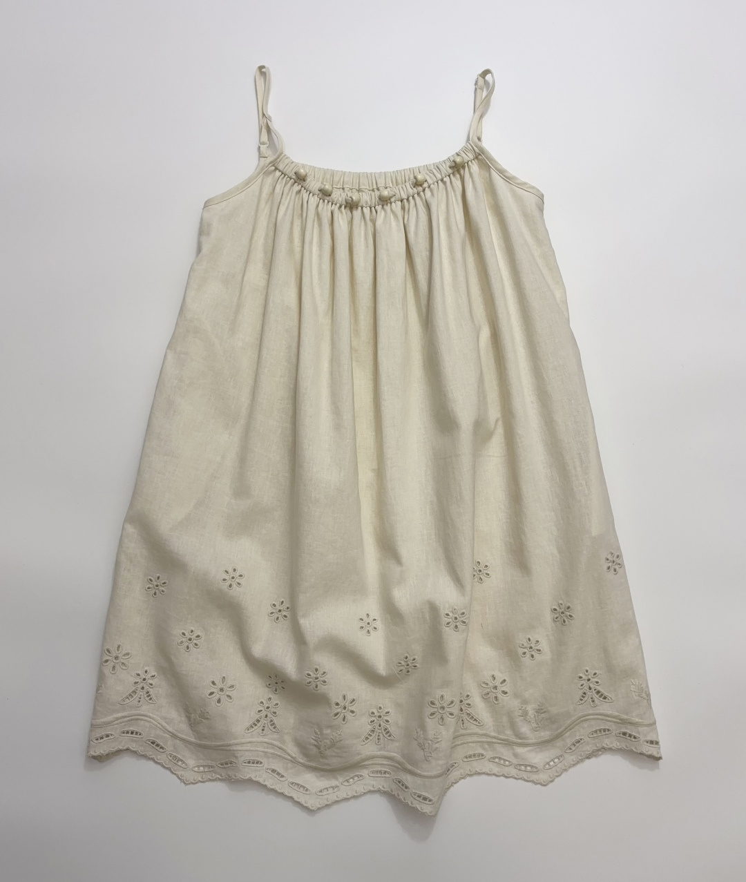 Beaded Scallop Embroidered Cami Dress