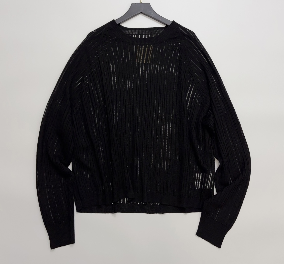 Openwork Loose Thin Knit Pullover Top