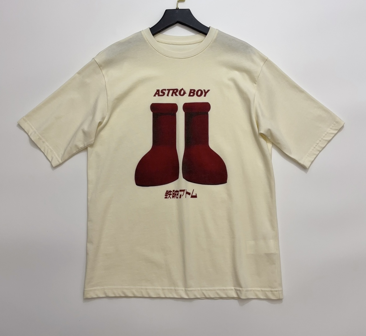 Astro Boy Hand-Painted Print Loose Cotton Round Neck T-Shirt