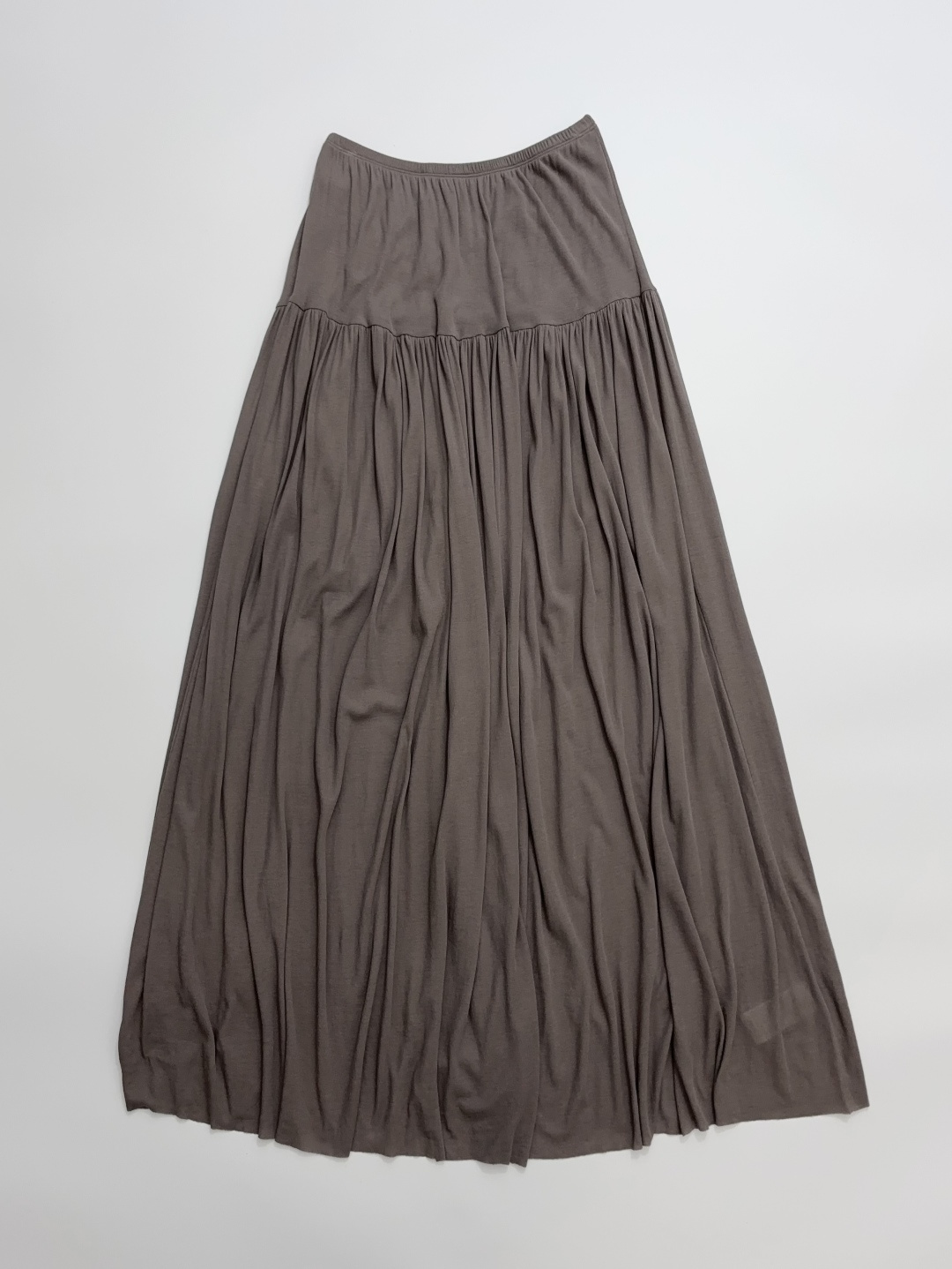 Auralee Draped Long Relaxed Midi Skirt