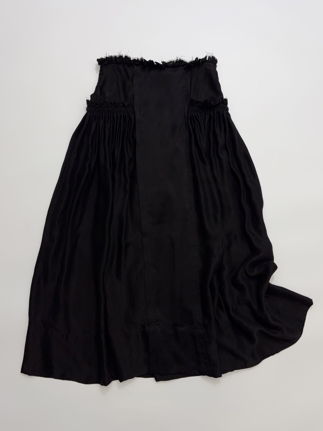 Black Vintage Loose Midi Skirt