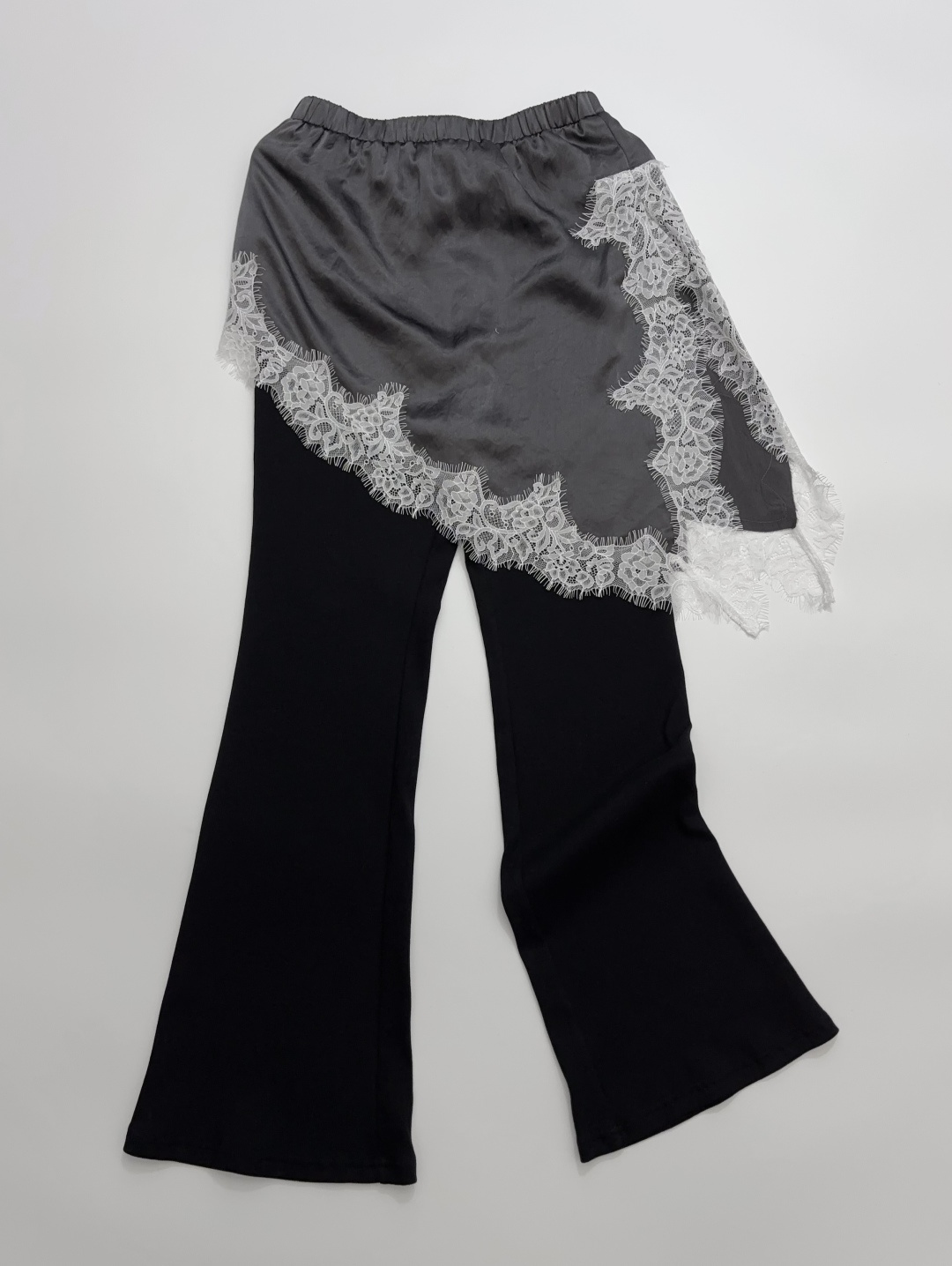 Lace Panel Relaxed Fit Trousers