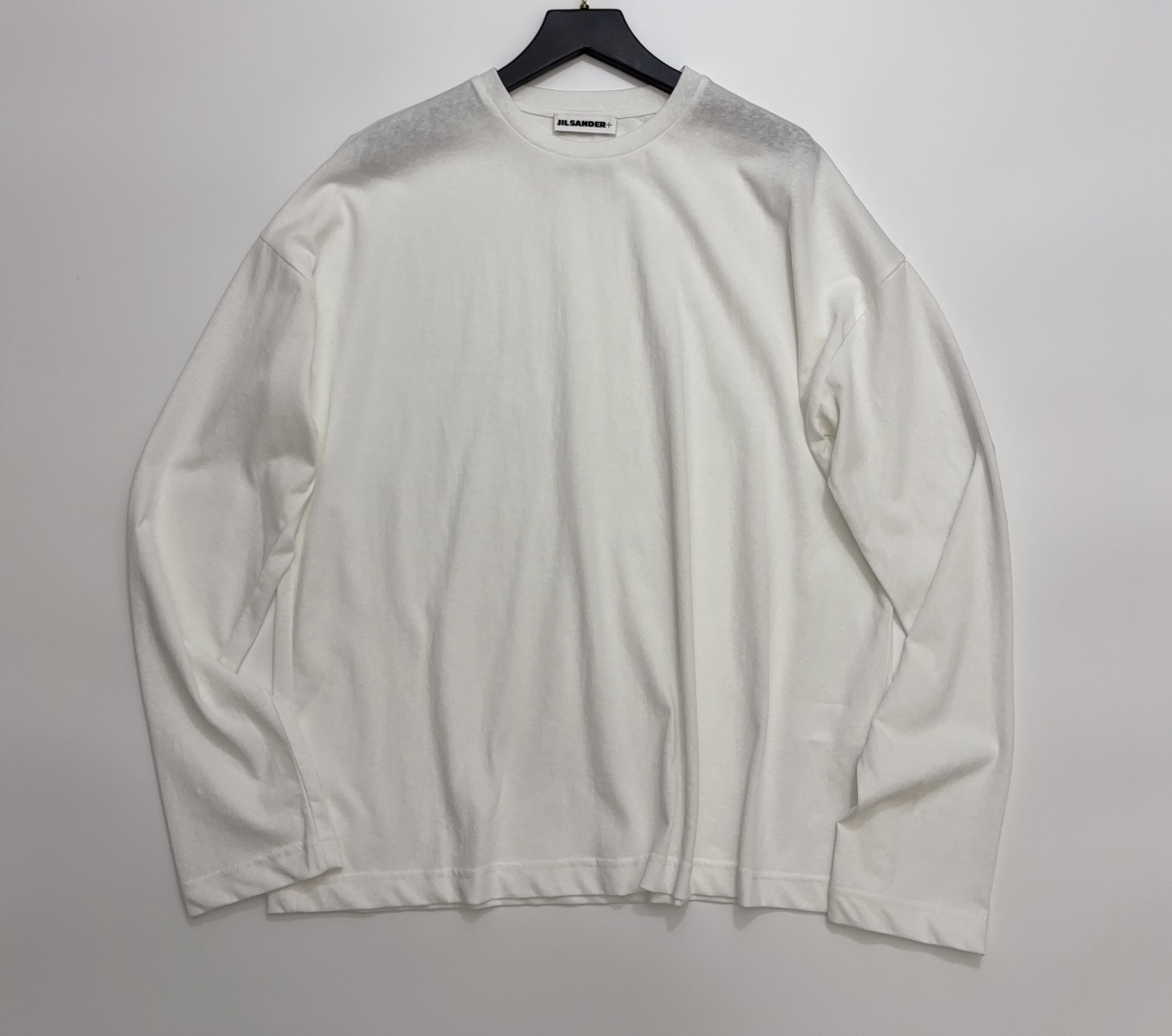 Jil Sander Simple Letter Versatile Long Sleeve Round Neck T-Shirt