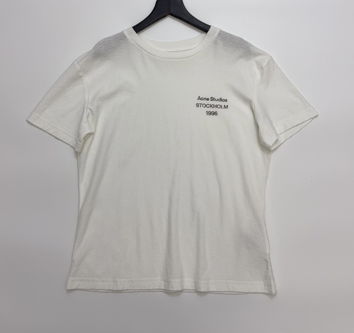 Acne Studios Simple Letter Round Neck Relaxed Short Sleeve T-Shirt