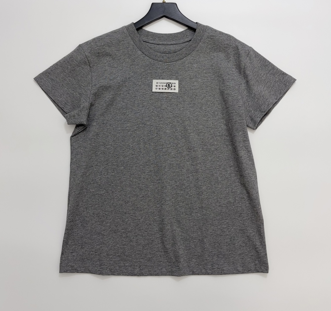 MM6 Maison Margiela Simple Grey Short Sleeve T-Shirt