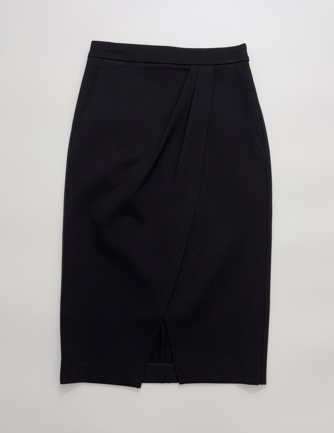 Max Mara Grey Label High-Waist Pleated Slit Roman Cotton Skirt