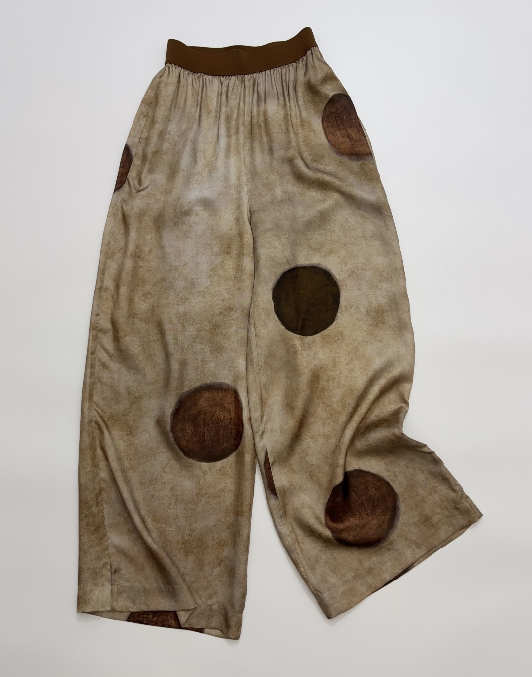 Uma Pansy Polka Dot Print Casual Trousers (Light Color)