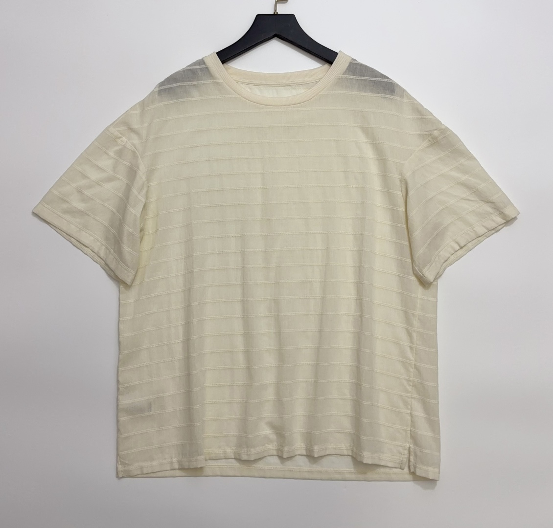 COTEMP Striped Drop Shoulder Oversized Short Sleeve T-Shirt