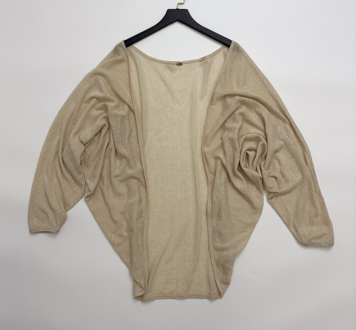 Unchatgris 26SS Cotton Linen Lightweight Batwing Loose Knit Cardigan Sun Protection Jacket