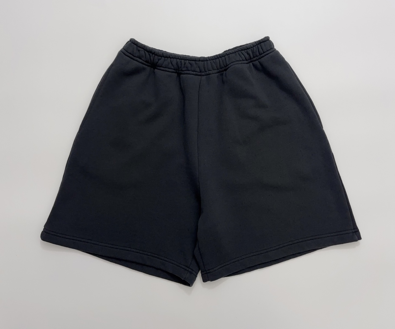 Acne Studios Vintage Black Distressed Pocket Letter 1996 Print Elastic Waist Drawstring Casual Shorts