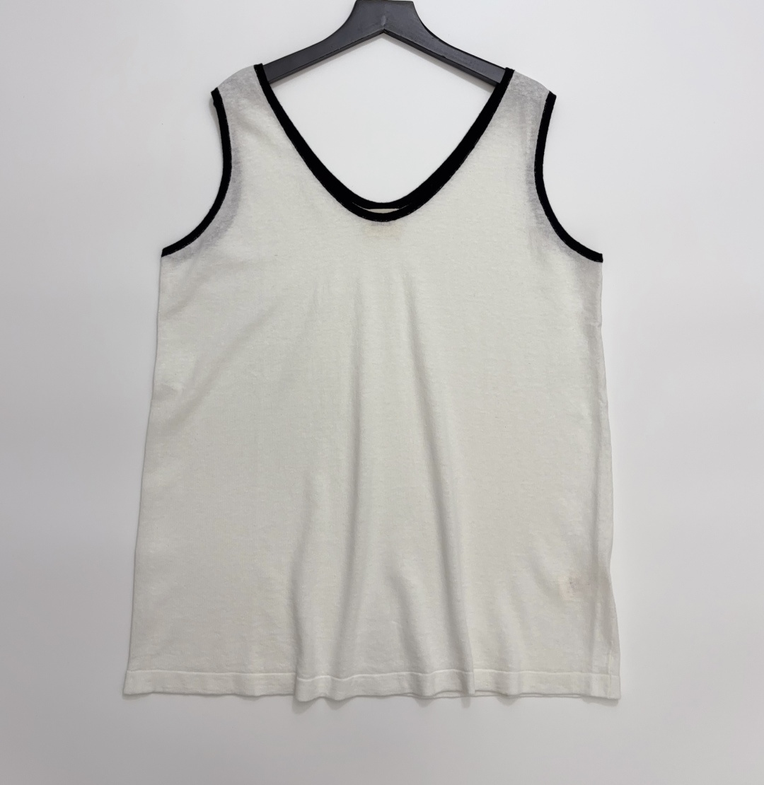 Khaite Contrast Trim Lightweight Linen Cami Top