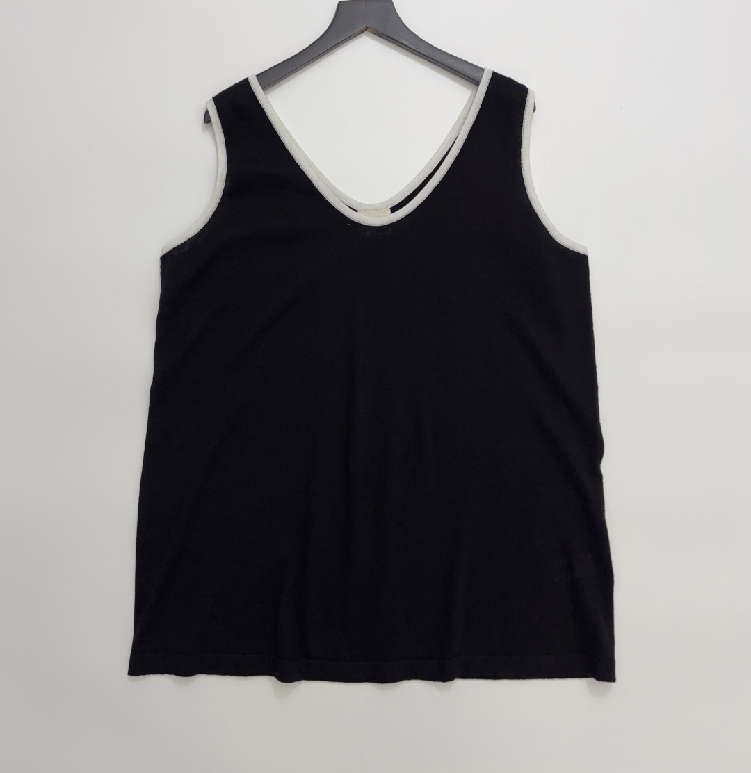 Khaite Contrast Trim Lightweight Linen Cami Top