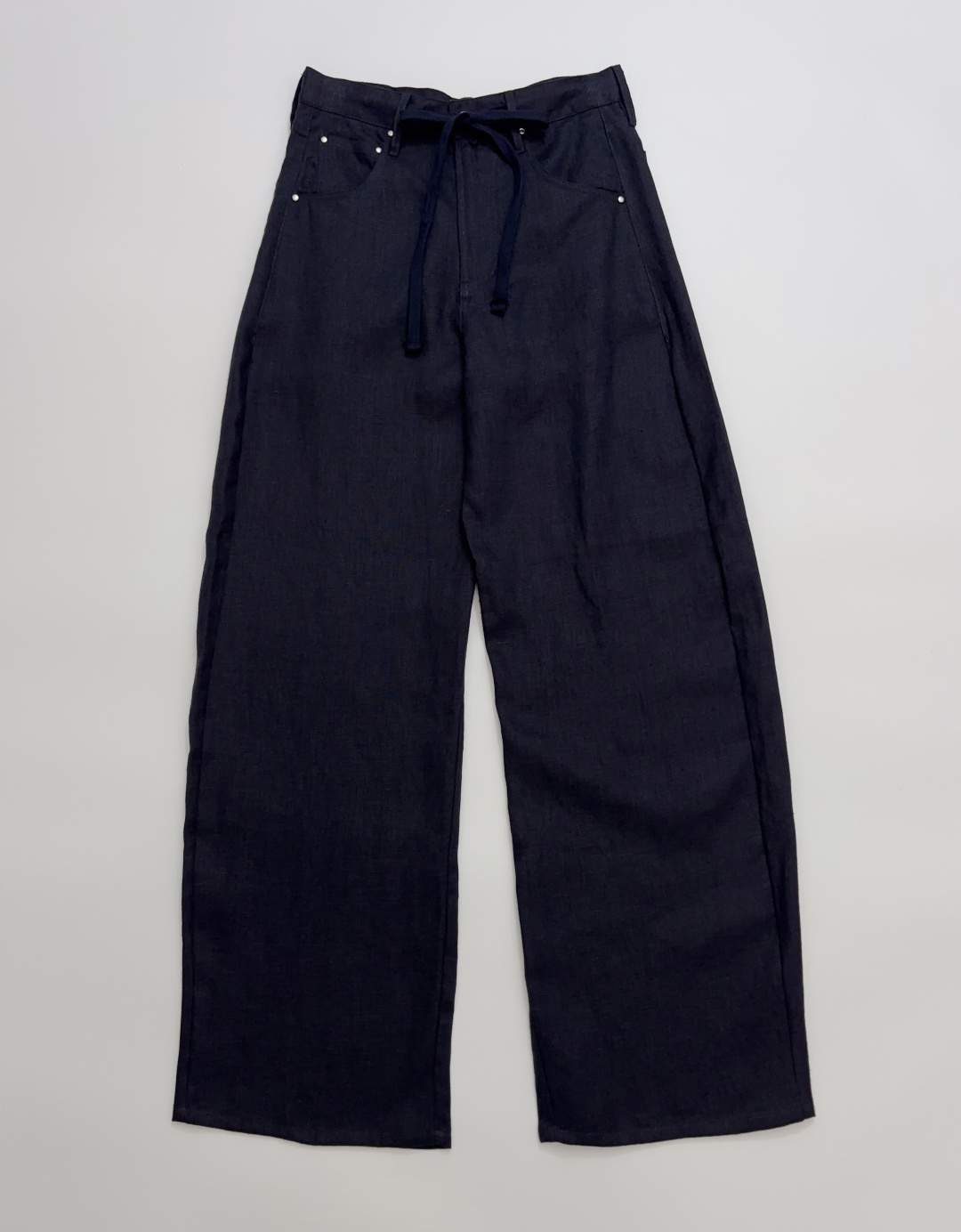Lemaire Heavyweight Washed Soft Linen Straight Leg Casual Trousers