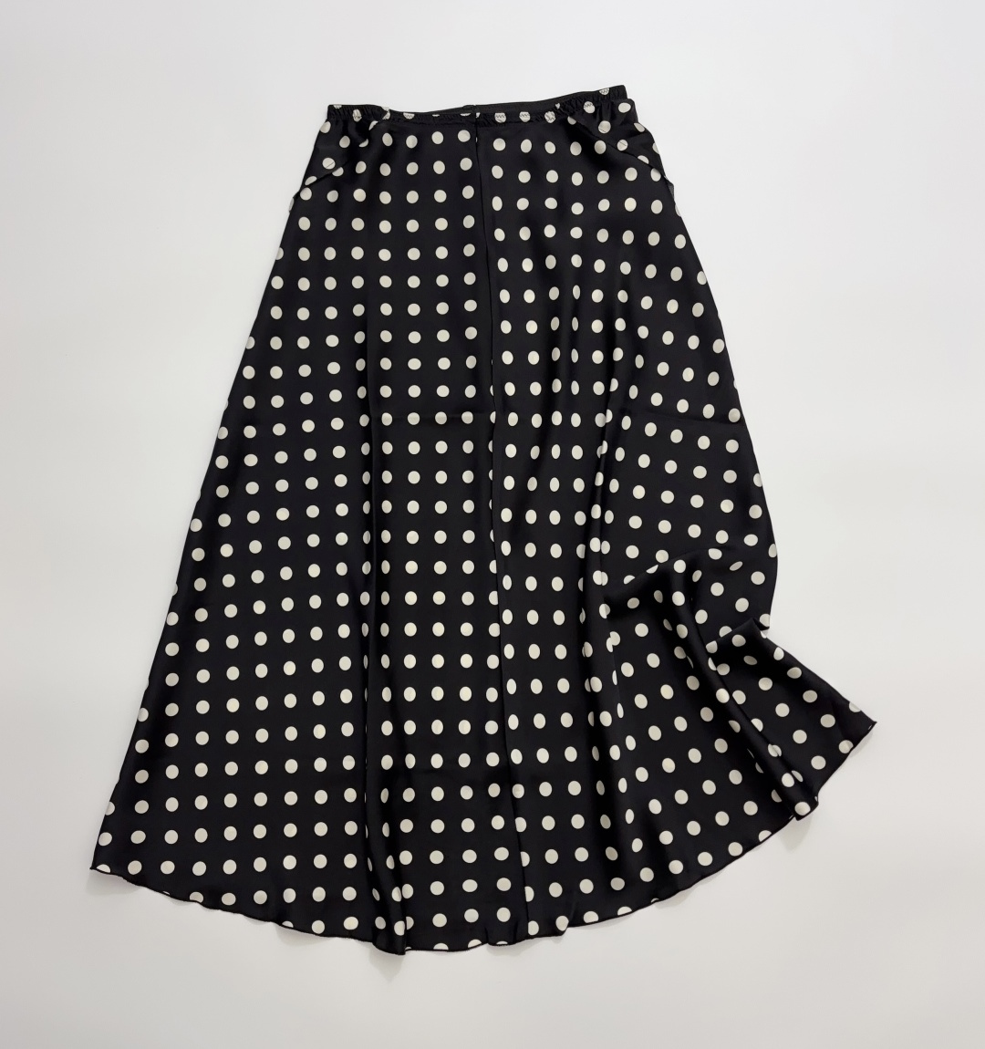 N°21 Vintage Polka Dot Print High-Waist Midi Skirt