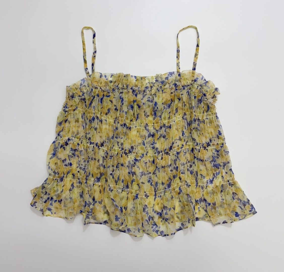 Ulla Johnson Silk Chiffon Print Camisole Top